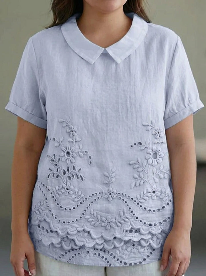 Hazel | Floral Embroidered Shirt