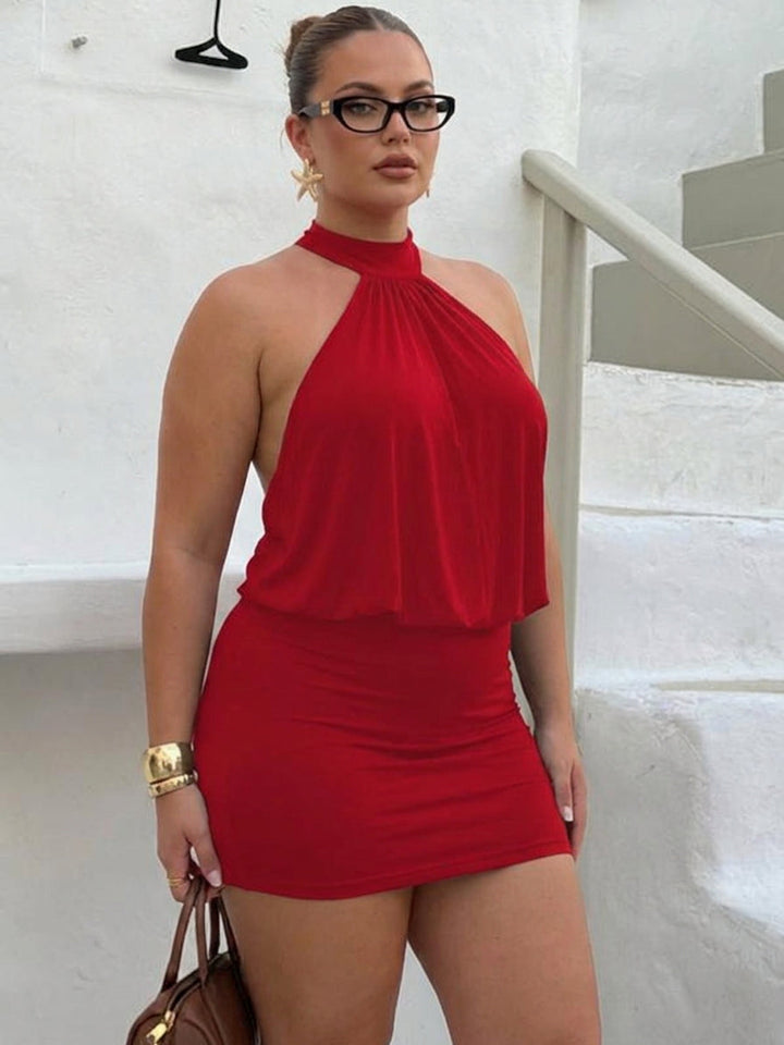 Oleander - Halter Backless Mini Dress