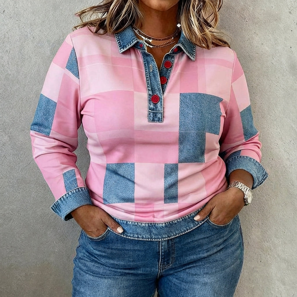 Vintage Checkered Sweatshirt