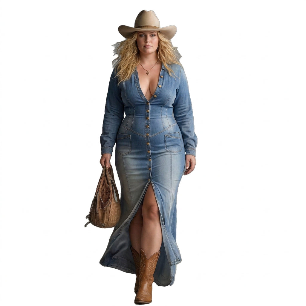 Mei Maxi Denim Dress
