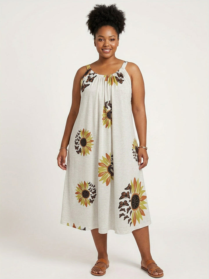 Theodora - Chic Sunflower Dress