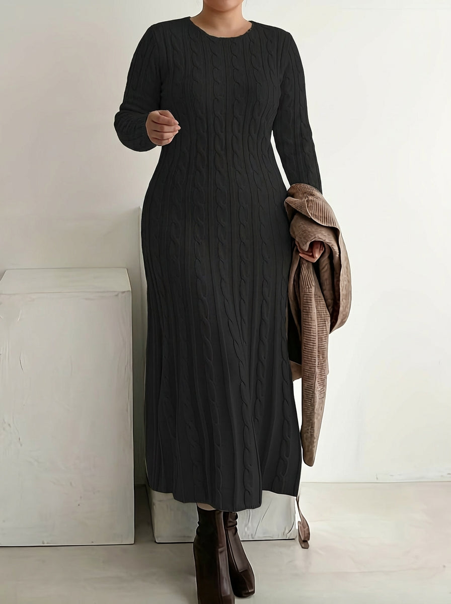 Mei | Cozy Cable-Knit Maxi Dress