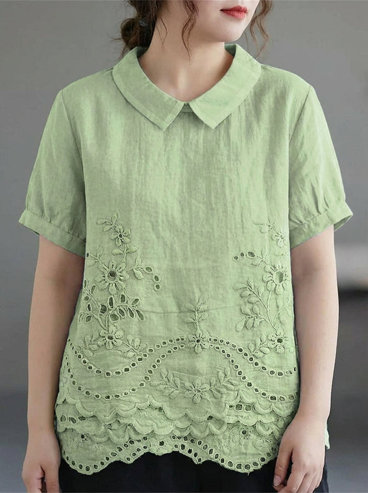 Hazel | Floral Embroidered Shirt