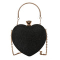 Heart-shaped metallic clutch with chain