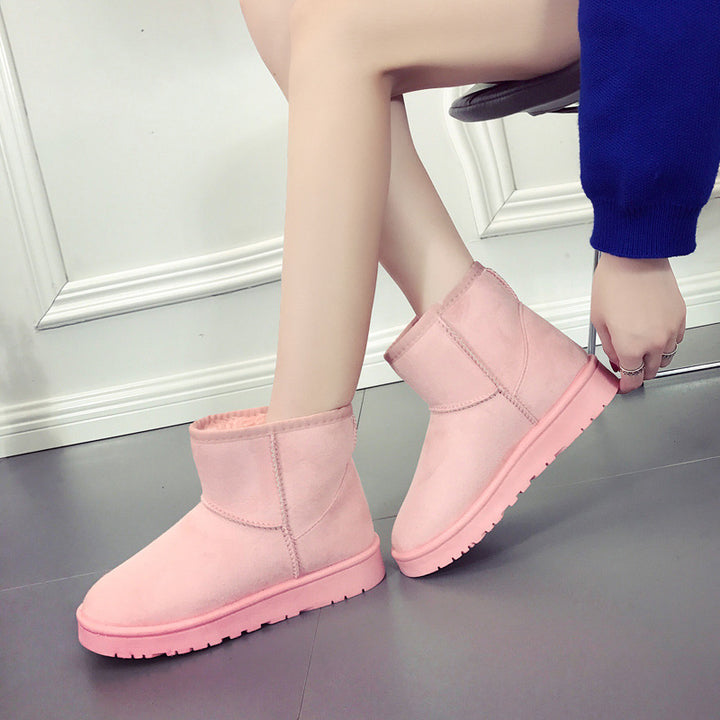 Faux Fur Snow Boots for Women, Warm Non-Slip Winter Boots