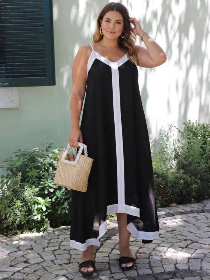 Naomi | Island Style Lavechic Colorblock Midi Dress Look