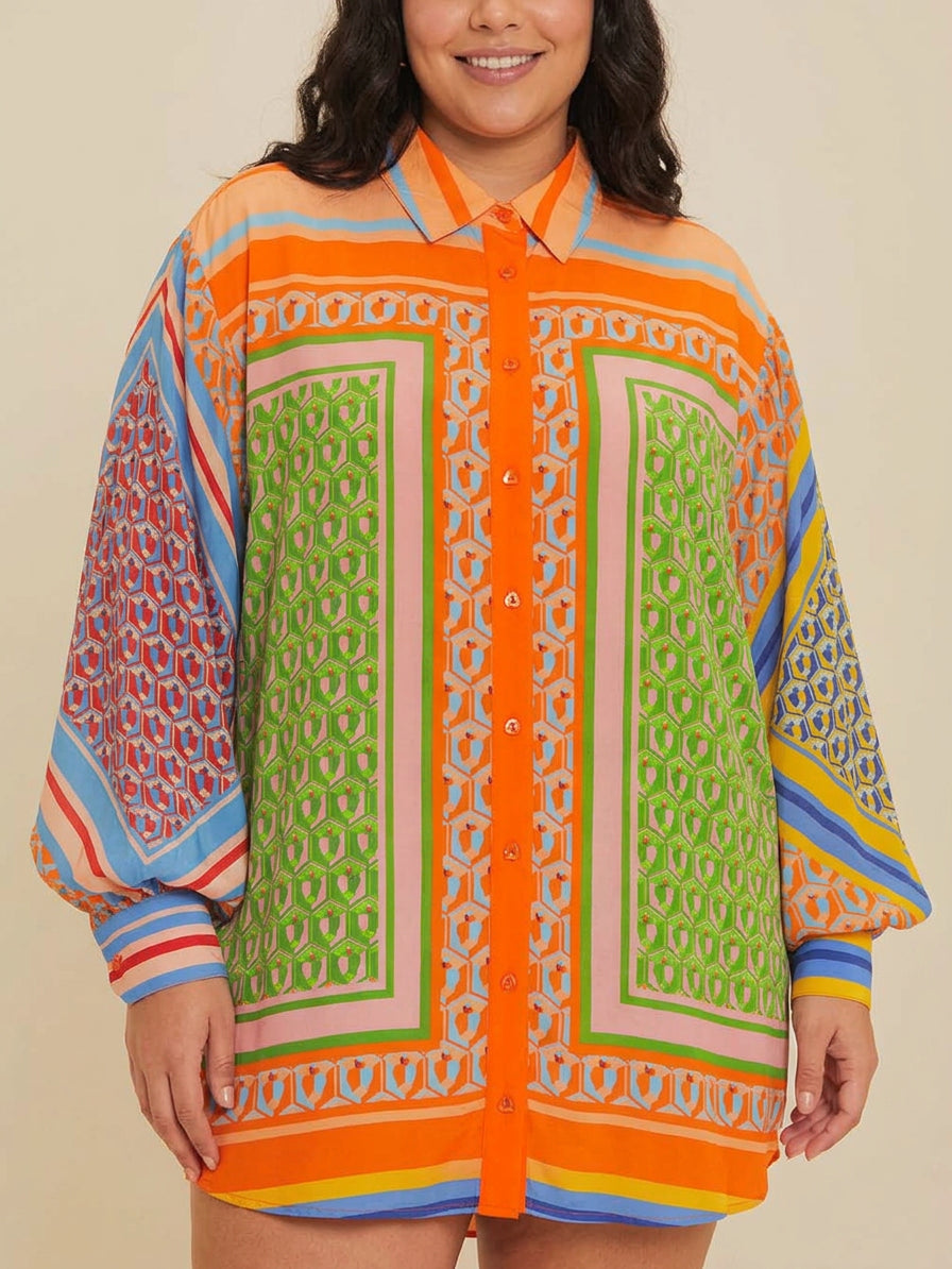 Petra | Tropical Look Colorful Unique Shirt