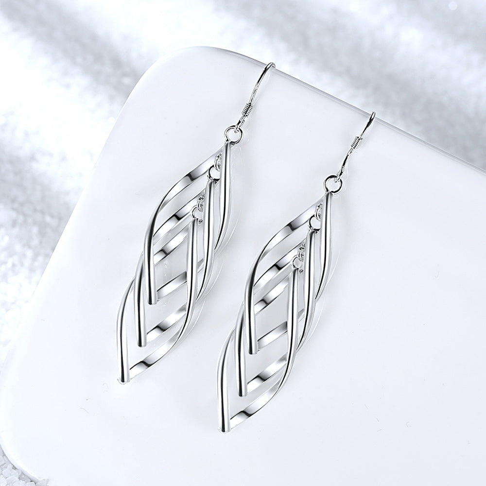 Gwendolyn Wave Solenne Earrings | White Gold