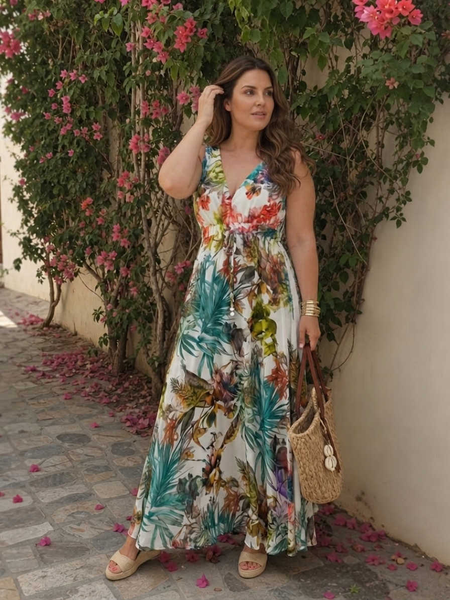Ilse | Sleeveless Empire Waist Midi Dress