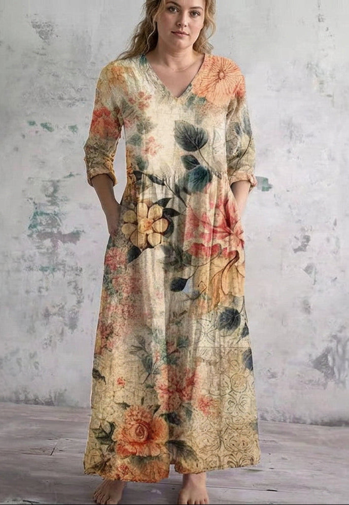 Imogen | Vintage Bloom Maxi Dress