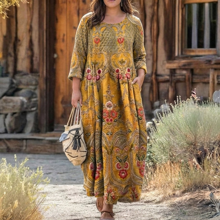 Cecily | Vintage-Inspired Long Sleeve Casual Dress