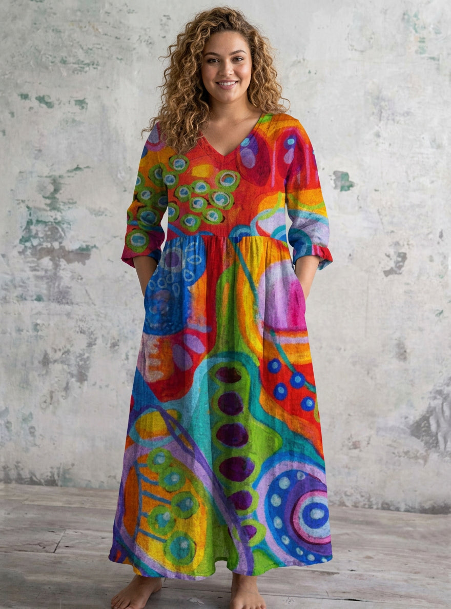 Aveline | Kaleidoscope Maxi Dress