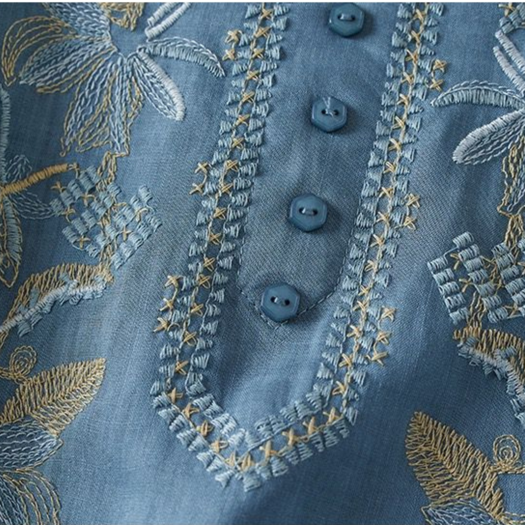 Fauna - Pure Cotton Embroidered Comfortable Top