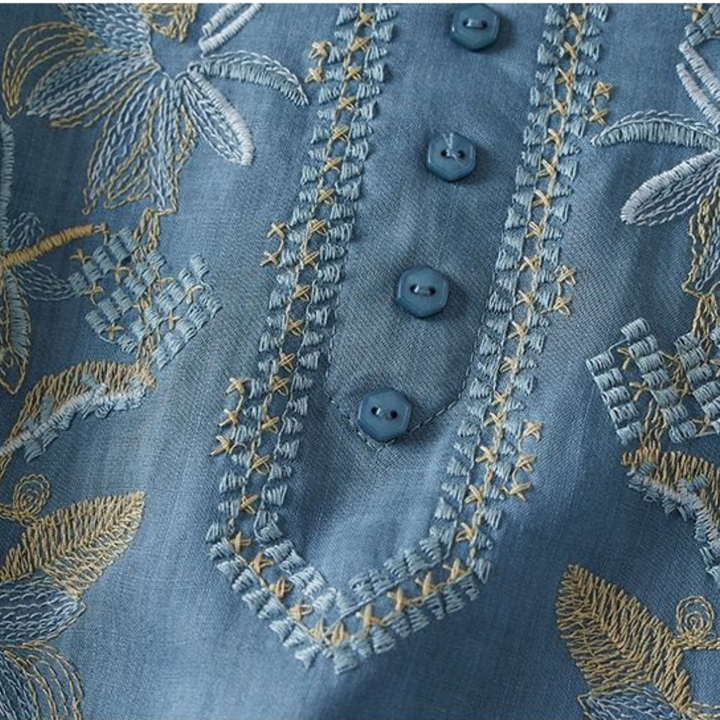 Fauna - Pure Cotton Embroidered Comfortable Top