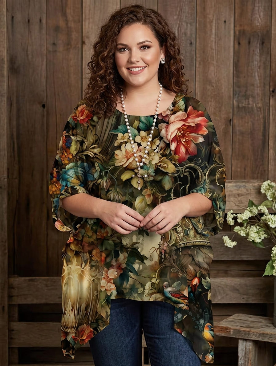 Etta | Vintage Bohemian Floral Print Women&