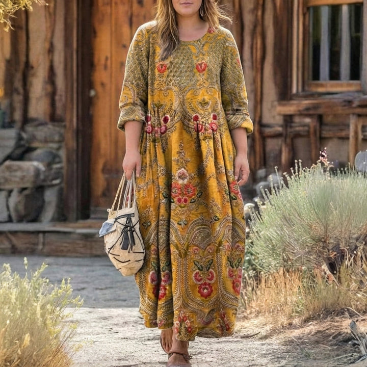 Cecily | Vintage-Inspired Long Sleeve Casual Dress