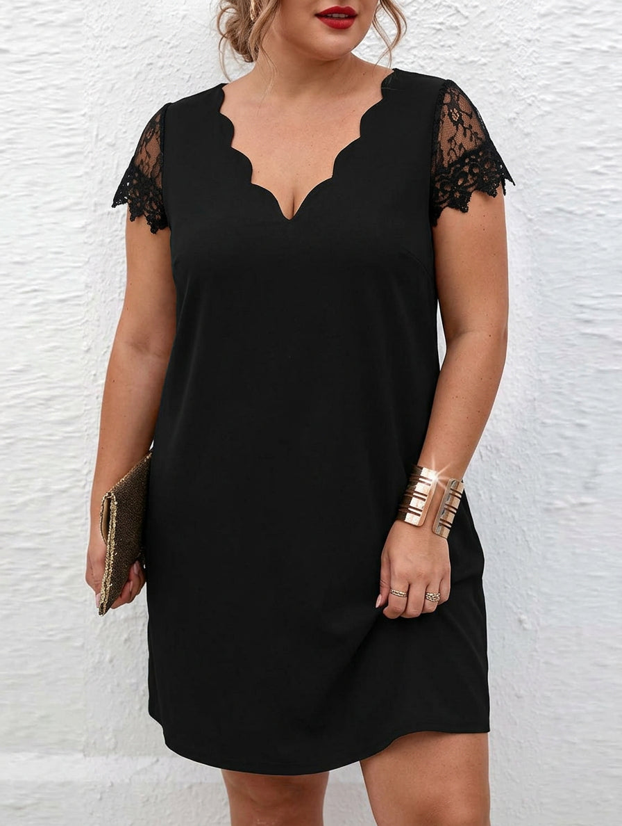 Demi | Lace Sleeve Classic Elegance Dress