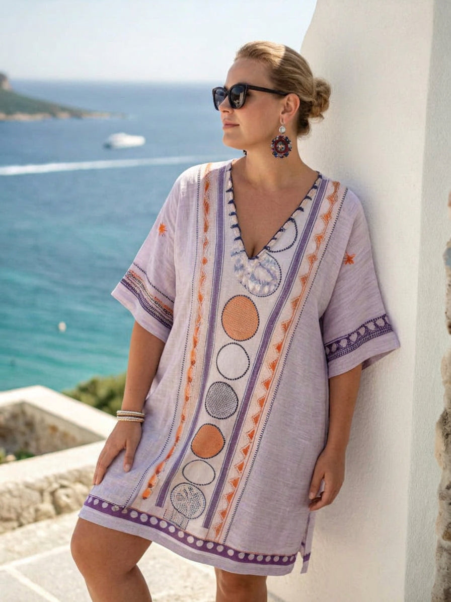 Nell | Coastal Embroidered Mini Dress