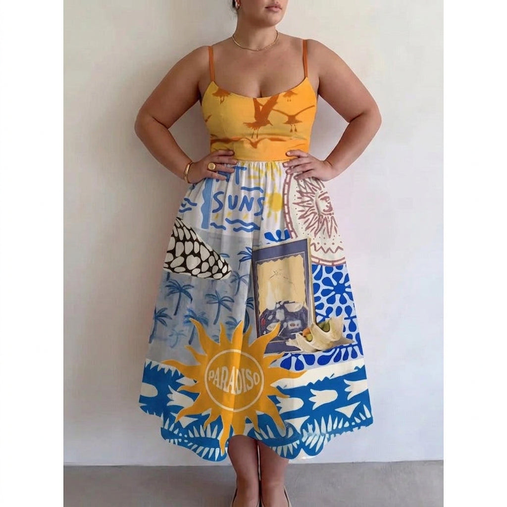 Ffion | Paradise Sun Midi Dress