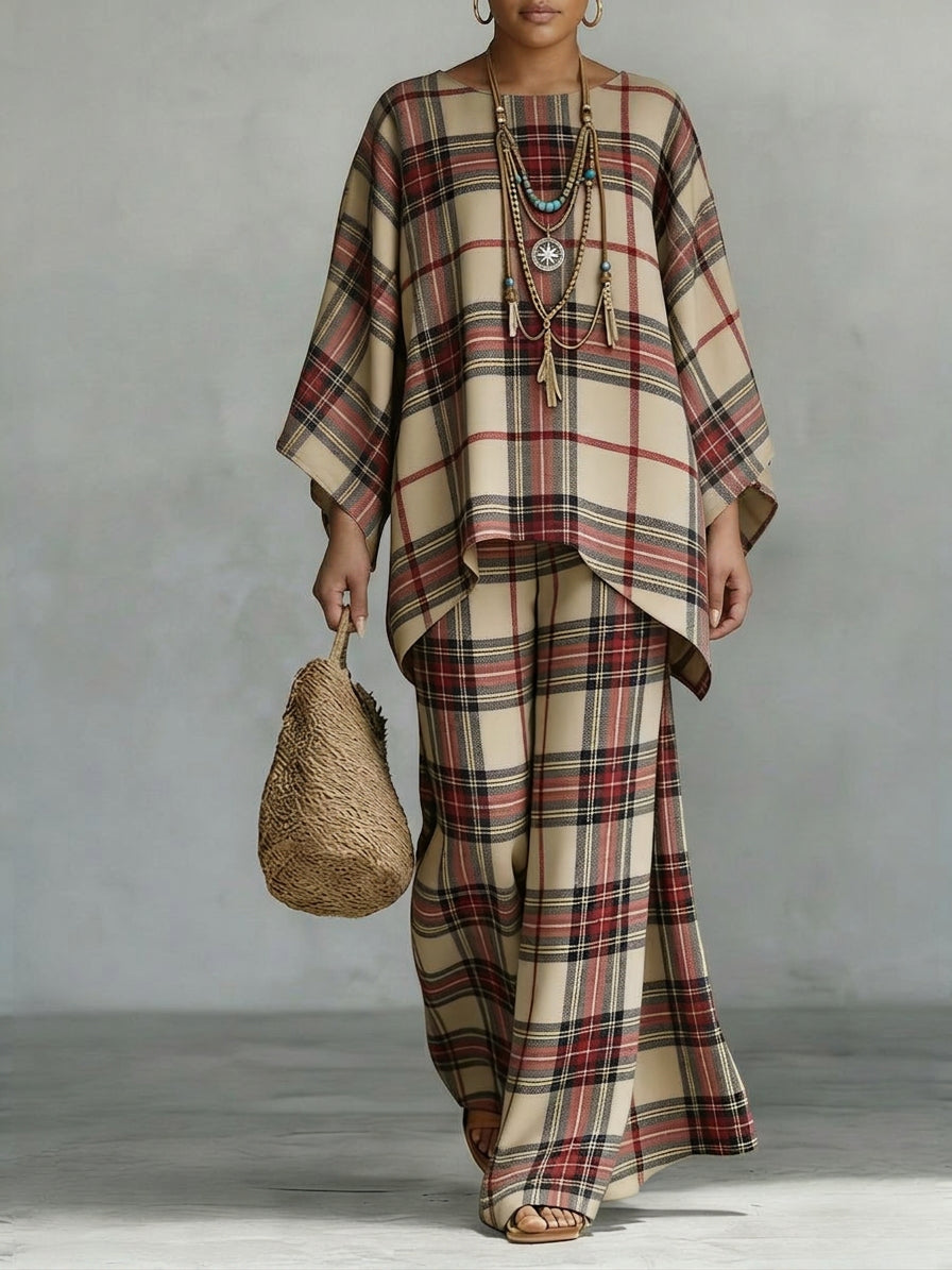 Greer | Heritage Plaid Flowing Two-Piece Set