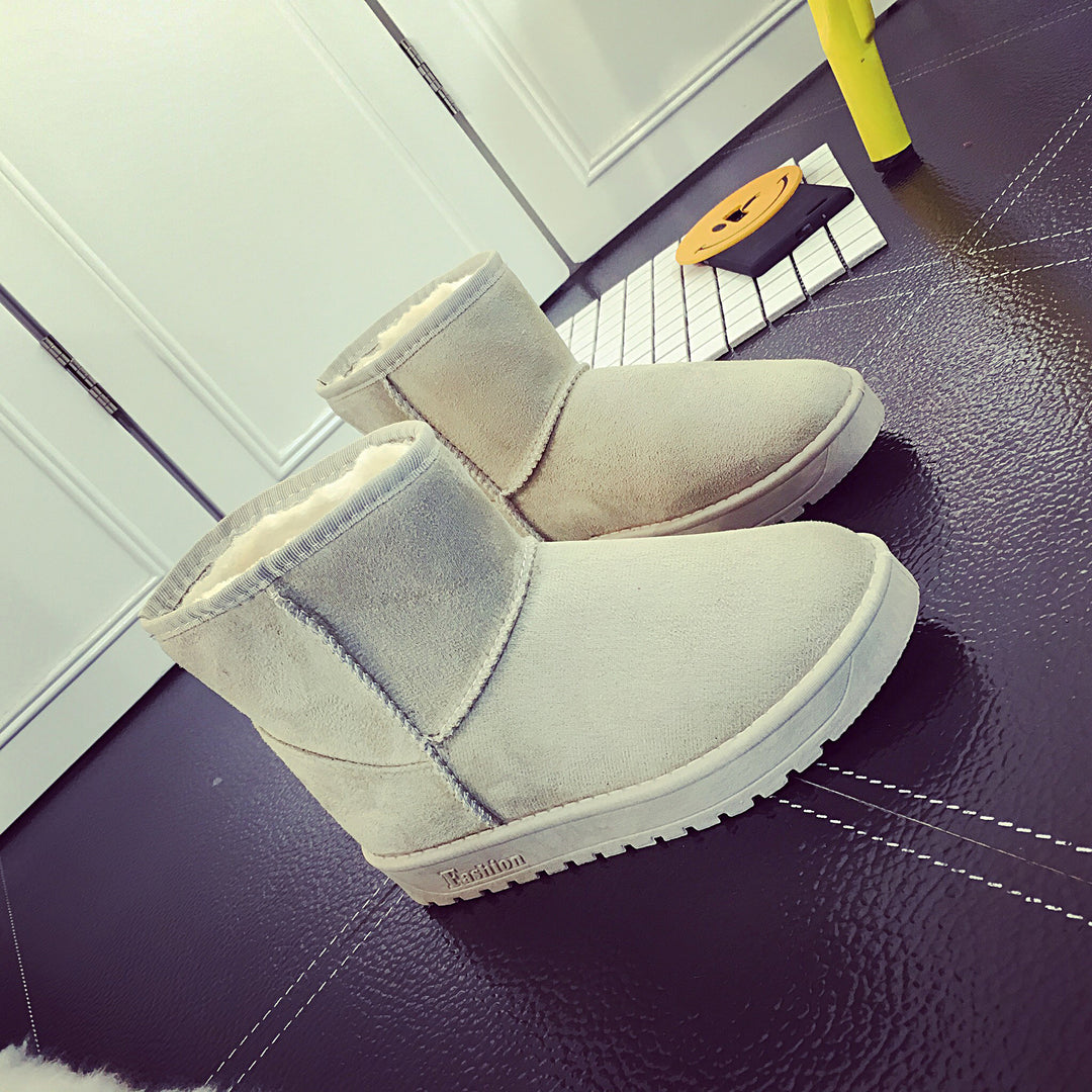 Faux Fur Snow Boots for Women, Warm Non-Slip Winter Boots
