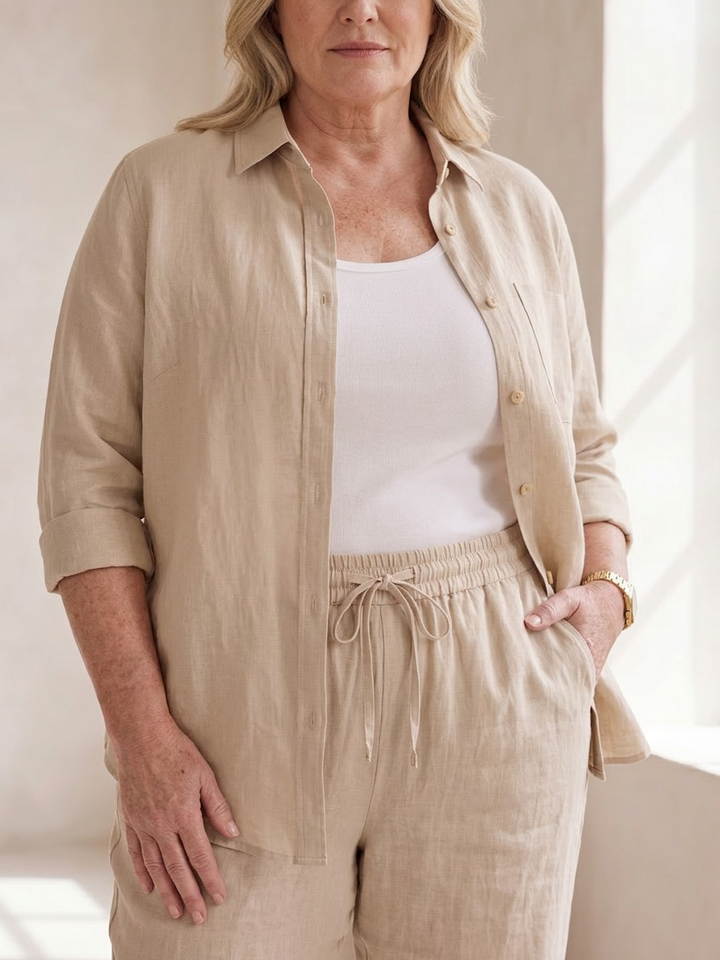 Paloma | Long Sleeve Shirt Tapered Pants Set
