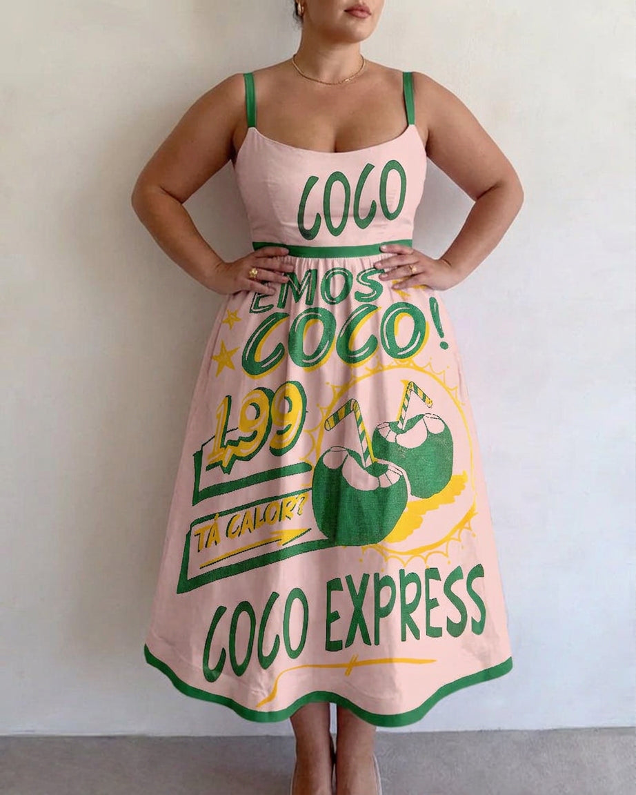 Salma | Tropical Market Midi Dress