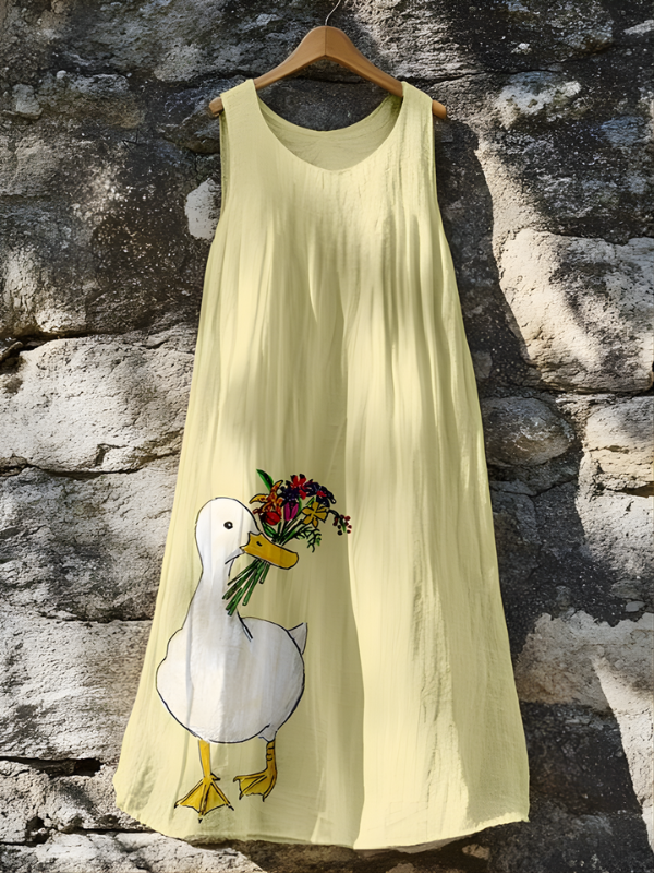 Harlow - Whimsical Bloom Duck Art Dress
