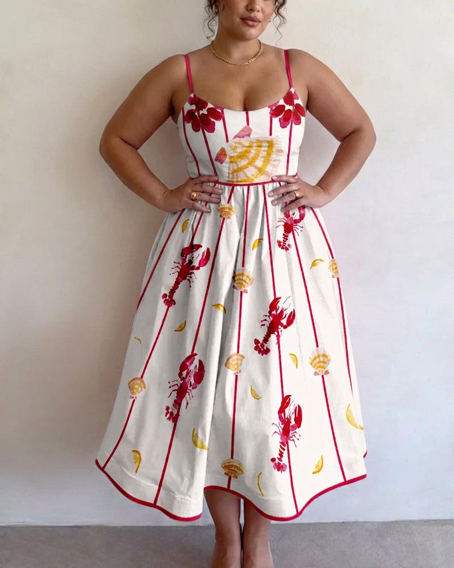 Rosa | Seaside Charm Midi Dress