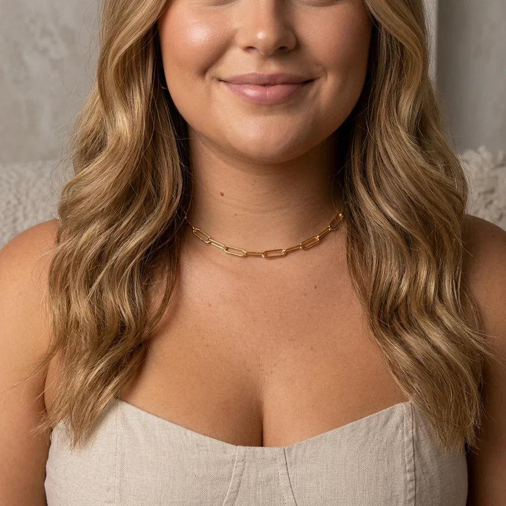 Sigrid Elegant Chain Necklace | Gold