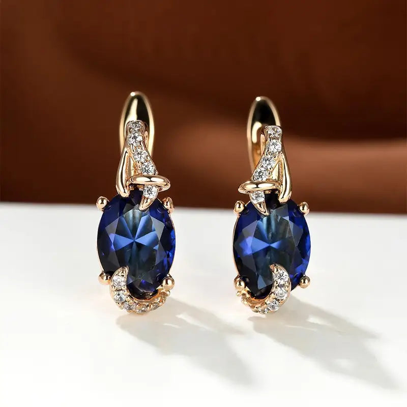 Wynne Midnight Drop Earrings | Gold