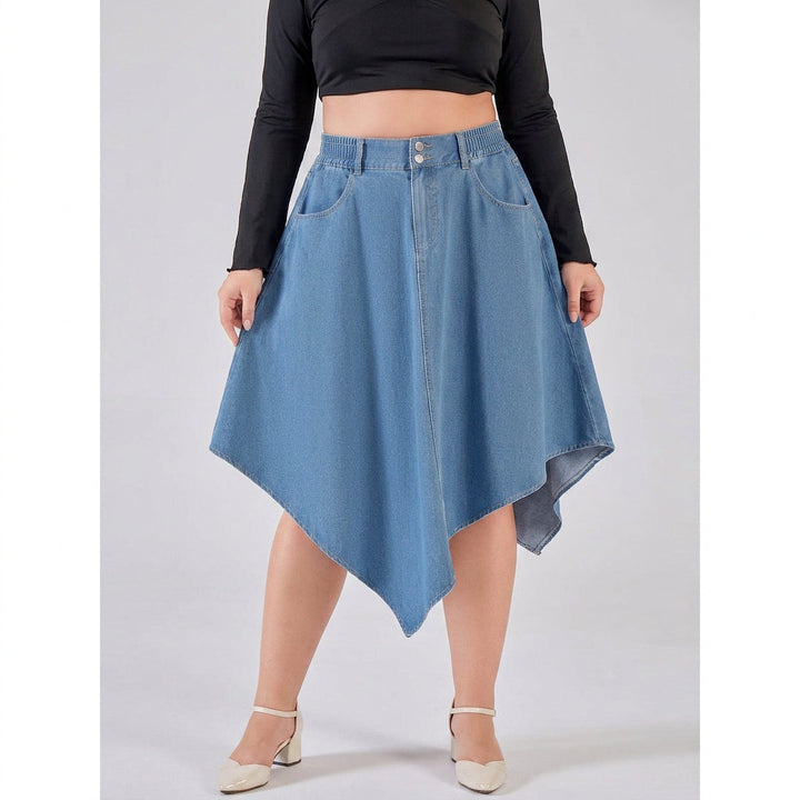 Rhea Irregular Denim Skirt