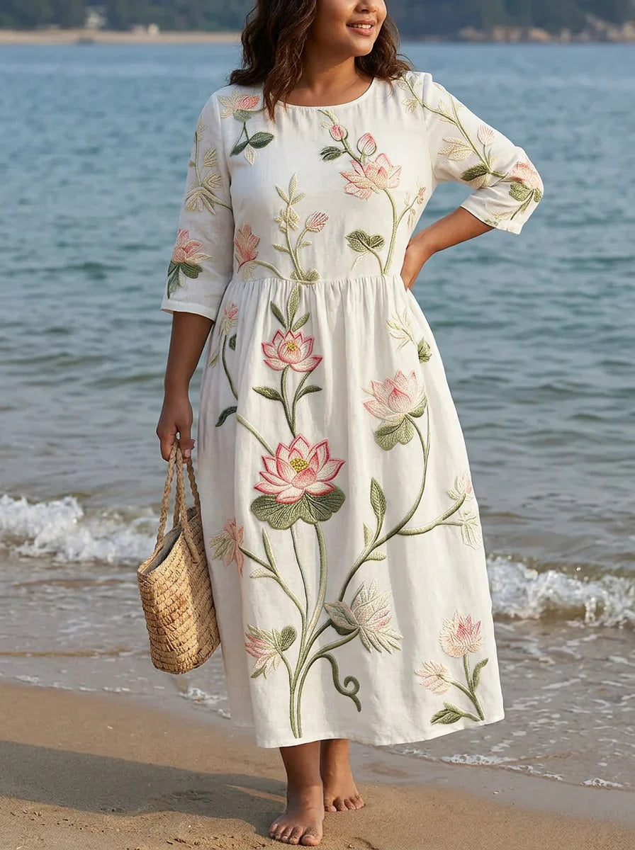 Clover | Plant &amp; Flower Print Dress