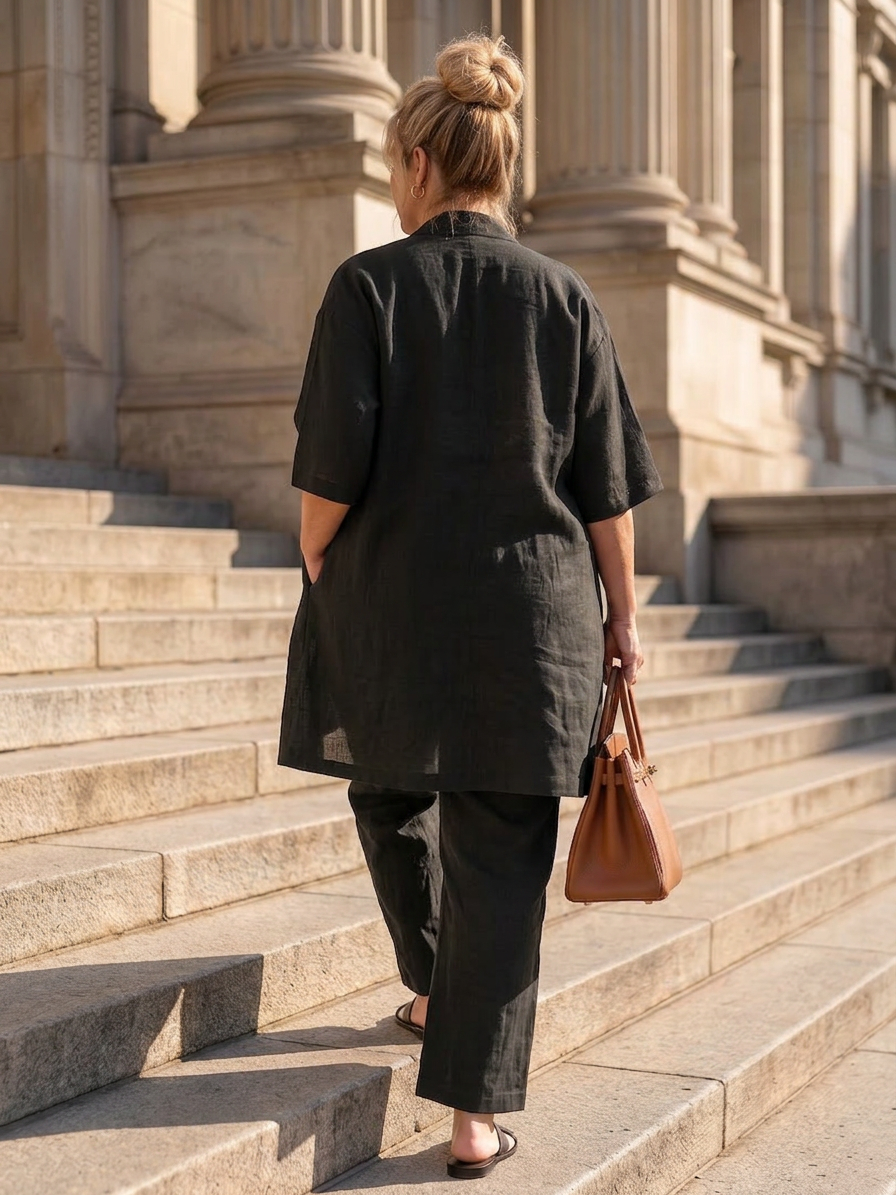 Evadne | Three Piece Relaxed Top Pant Set