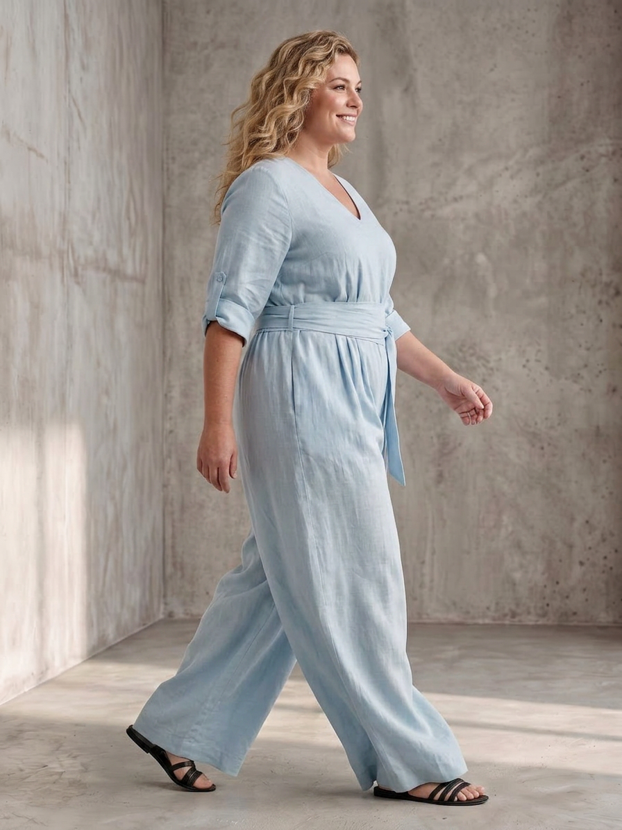 Maeve | Cross Front Wide Leg Jumpsuit