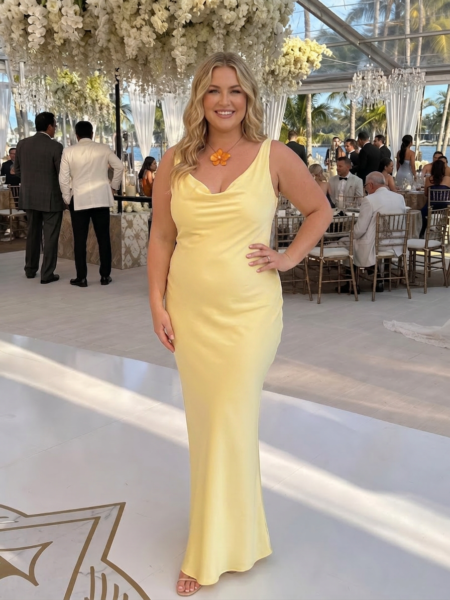 Anwen | Sleeveless Cowl Neck Fitted Maxi Dress