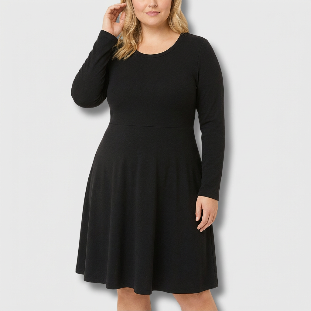 Anwen | Classic Long-Sleeve Fit &amp; Flare Dress
