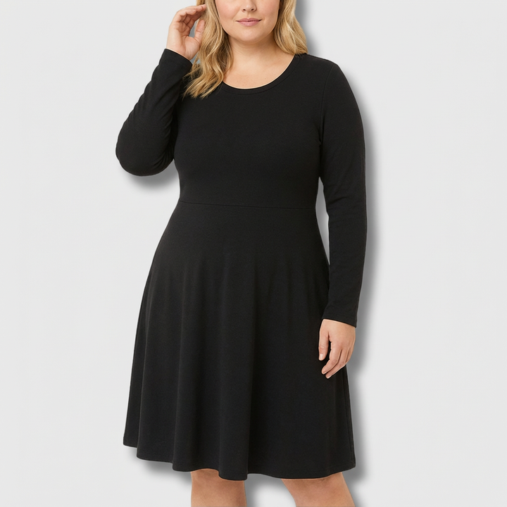 Anwen | Classic Long-Sleeve Fit &amp; Flare Dress