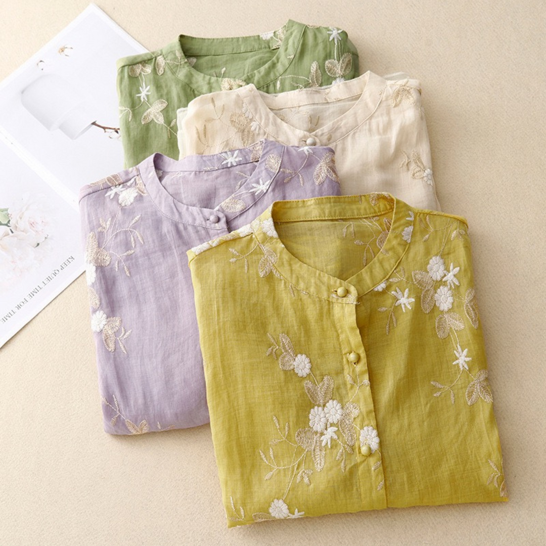 Noa - Pure Cotton Embroidered Shirt