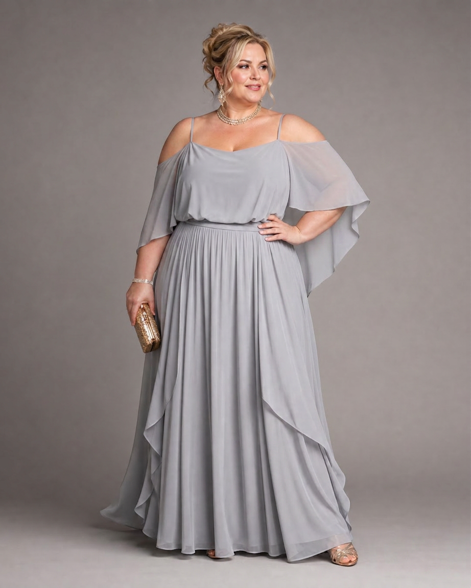 Amaya | Cold Shoulder Top And Flowing Maxi Skirt Set