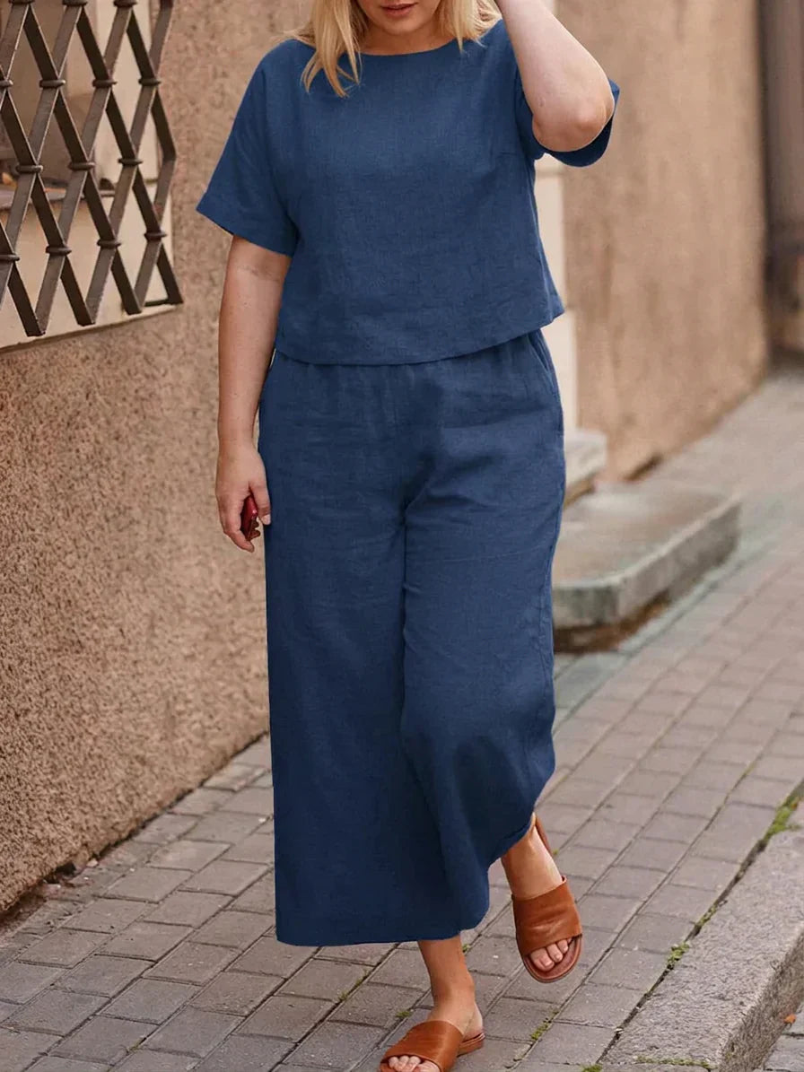FFION - WOMEN PLAIN CROP TOP &amp; PantS CO-ORDER SET