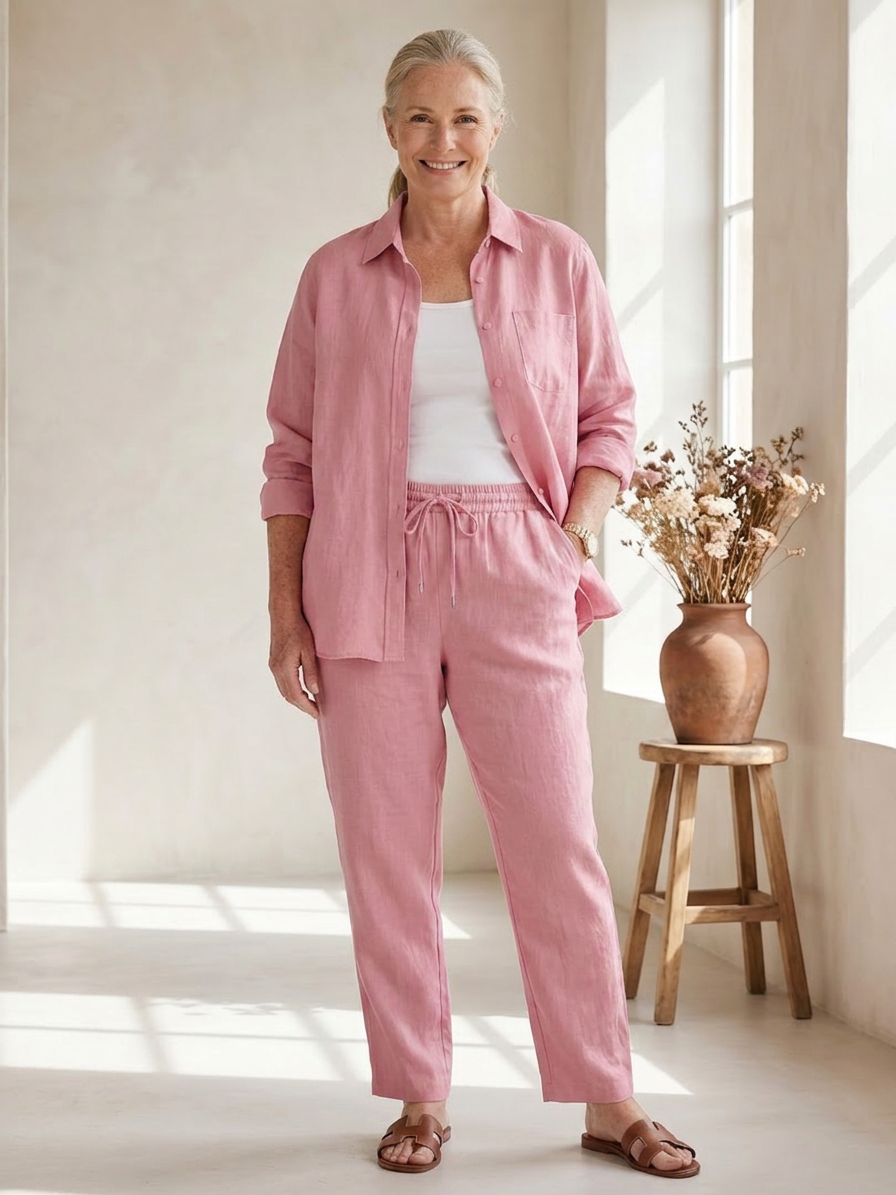 Paloma | Long Sleeve Shirt Tapered Pants Set