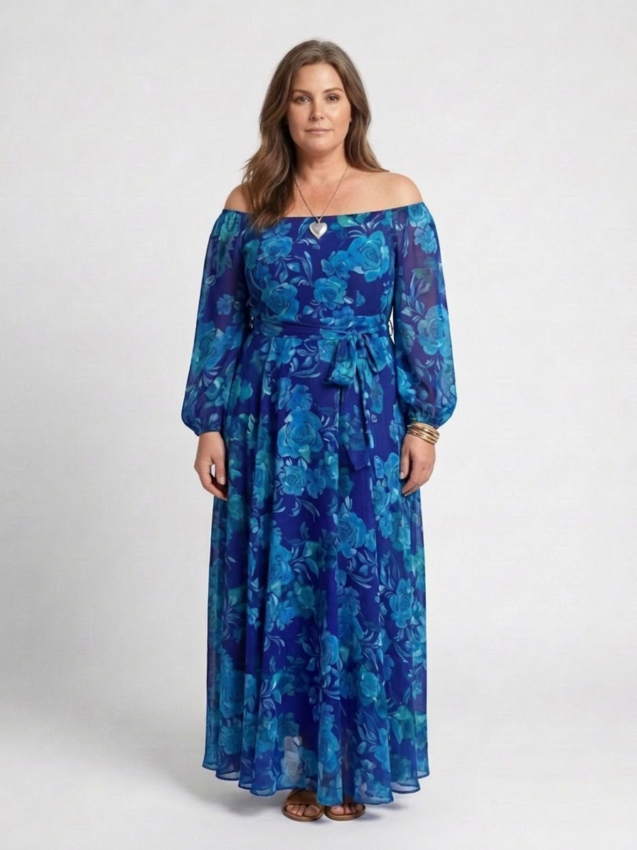 Beatrix | Off Shoulder Floral Maxi Dress