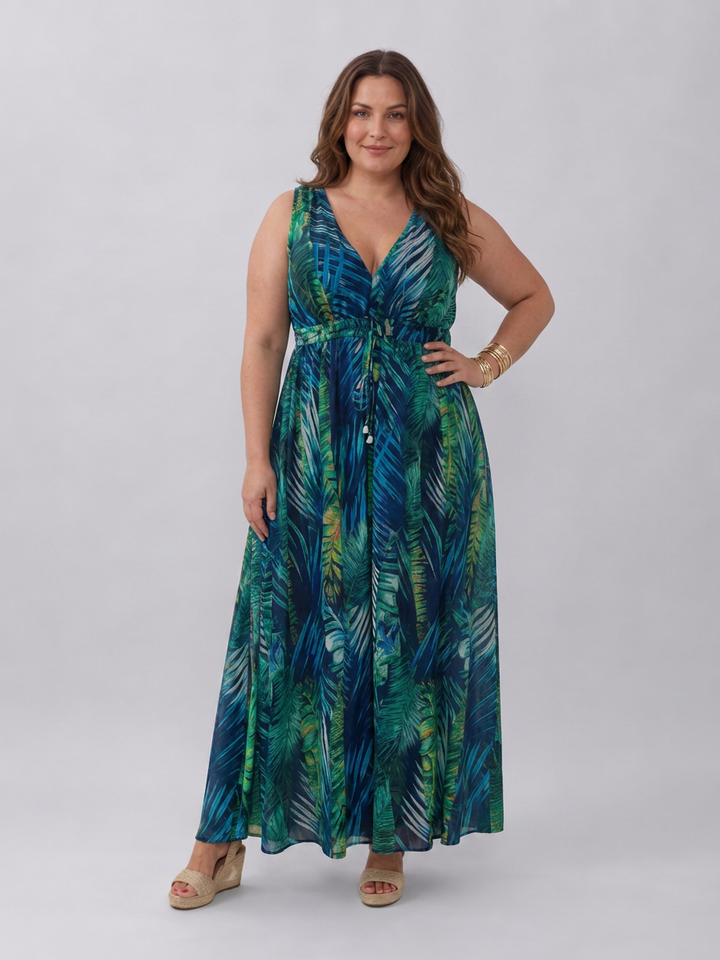 Ilse | Sleeveless Empire Waist Midi Dress