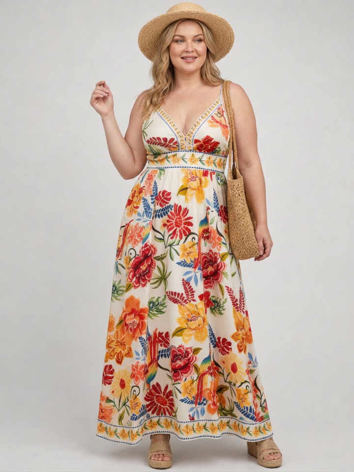 Calla | Sleeveless Empire Waist Midi Dress