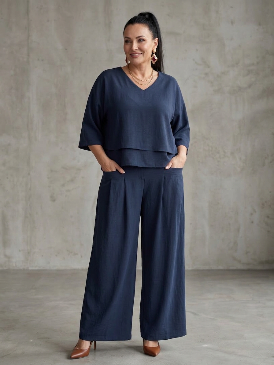 Lael | Layered Top Wide Leg Set