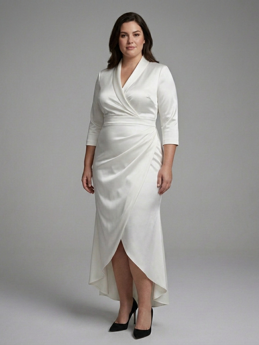 Isadora | Long Sleeve Midi Dress with Front Closure