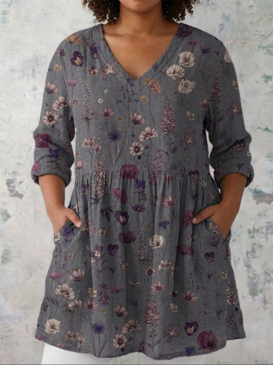 Daria | Long Sleeve Blouse with V-Neck