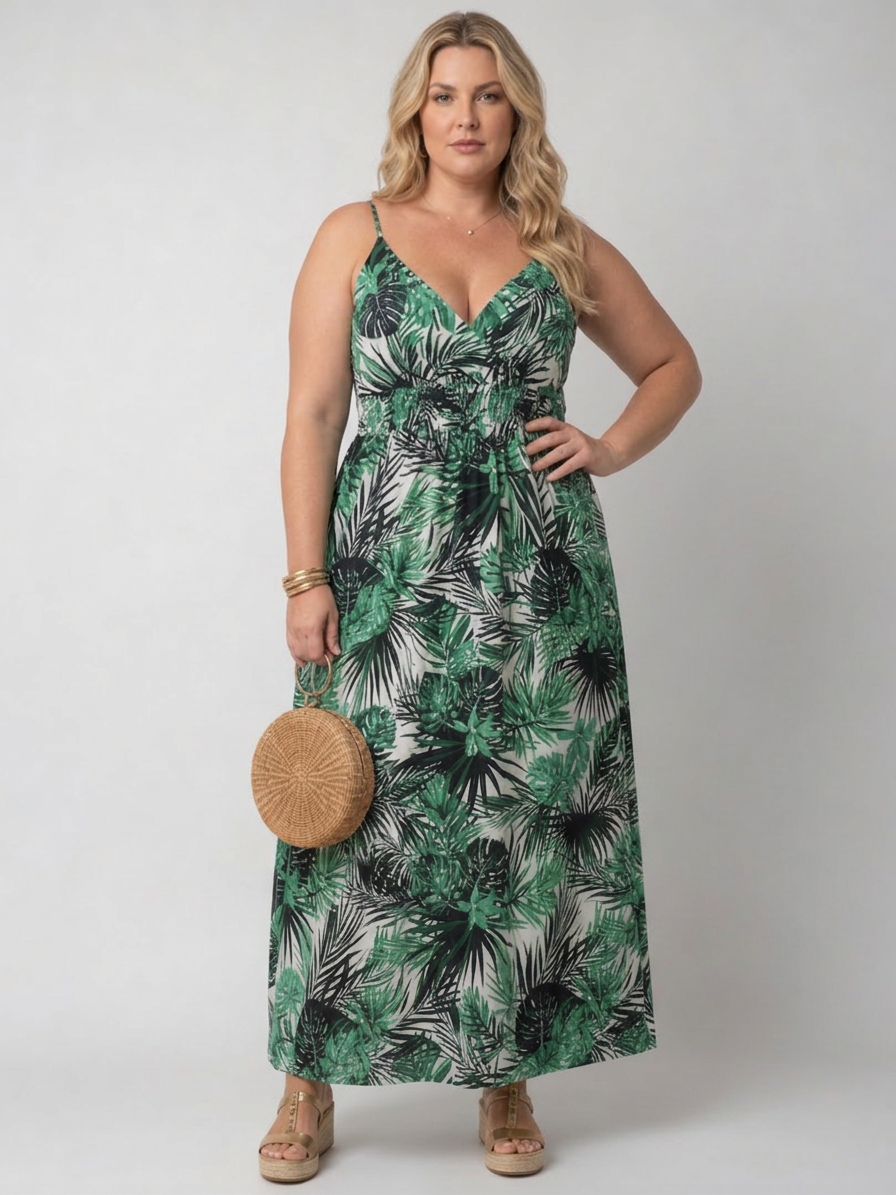 Odette | Sleeveless Floral Print Midi Dress