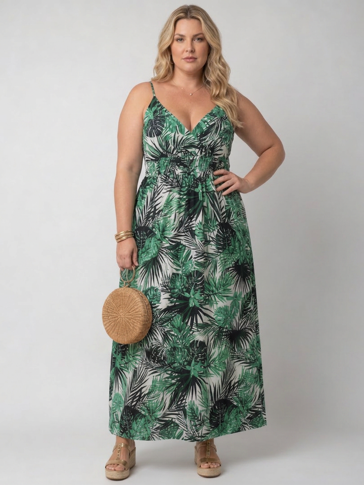 Odette | Sleeveless Floral Print Midi Dress